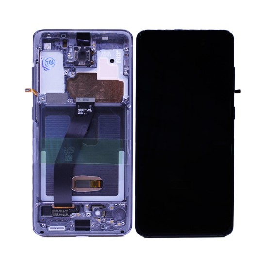 Touch+Display+Frame Samsung Galaxy S20/Sm-G980/S20 5g/Sm-G981 Sem Câmera Service Pack Cinza